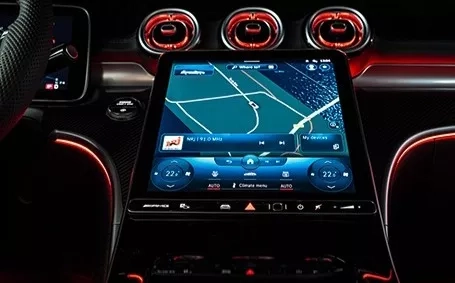 interni classe C SW AMG dettaglio tablet