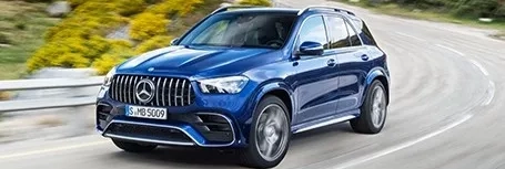 mercedes gle amg blu vista anteriore