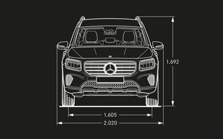 mercedes glb dimensioni