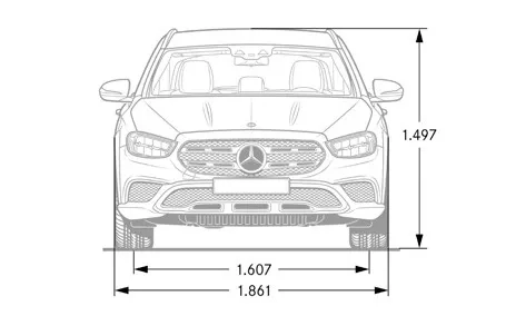 classe e all terrain dimensioni frontale
