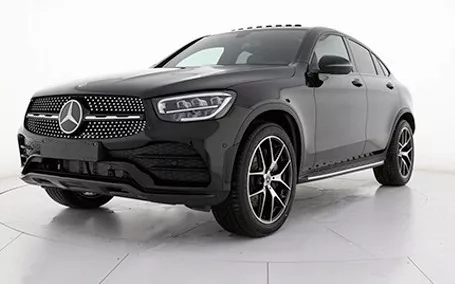 mercedes glc coupe ibrida nera anteriore