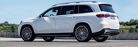 mercedes gls amg bianca vista posteriore