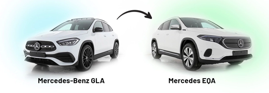 mercedes gla e mercedes eqa elettrica
