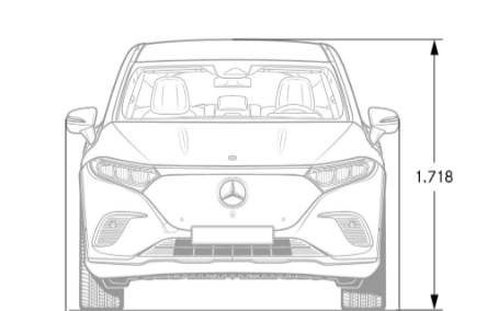 dimensioni frontali Mercedes EQE SUV