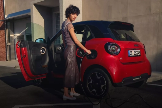 smart #2 in ricarica rapida in corrente continua