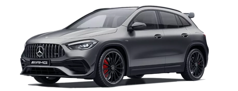 mercedes gla amg 45 grigia