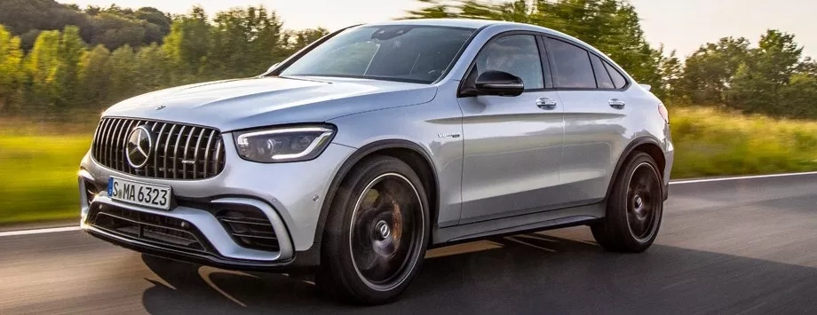 glc amg coupegrigia vista anteriore