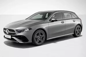 mercedes classe a grigio scuro vista profilo frontale