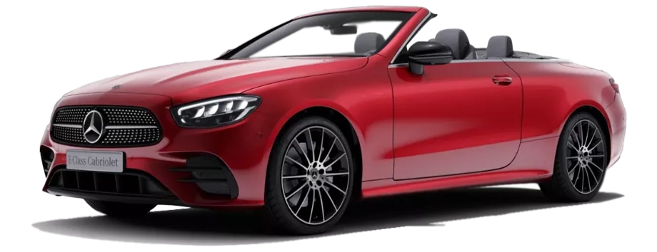 mercedes classe e cabrio rossa