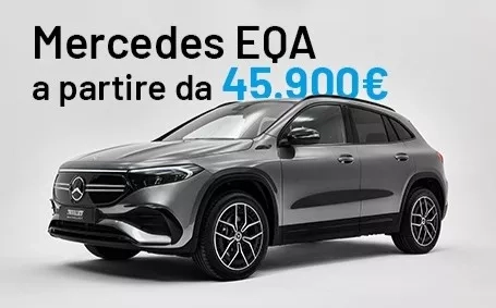 mercedes eqa bianca frontale promozione trivellato