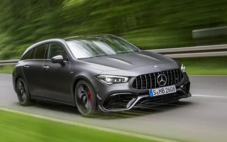 cla shooting brake amg 45 grigia front