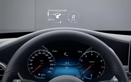 classe c cabrio head up display