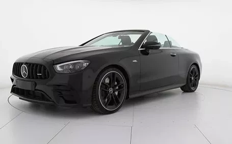 mercedes classe e amg cabrio nera usata vista frontale
