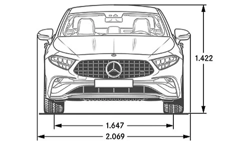 mercedes cls amg dimensioni frontale