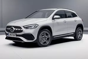 mercedes gla bianca vista profilo frontale