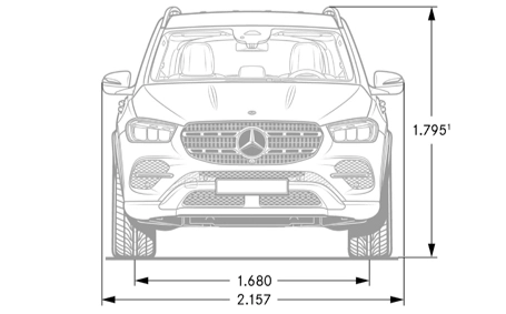 dimensioni frontali Mercedes EQS SUV