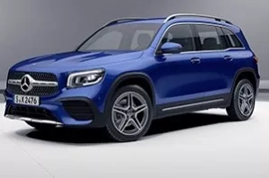 mercedes glb blu vista profilo frontale