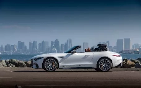 nuova mercedes sl amg tettuccio piegato