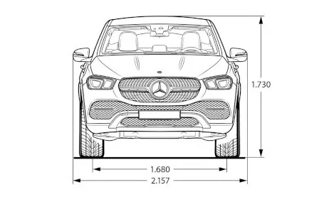 mercedes gle amg coupe dimensioni frontale