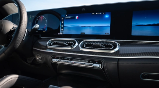 Display MBUX e comandi del climatizzatore di Mercedes GLE Coupé
