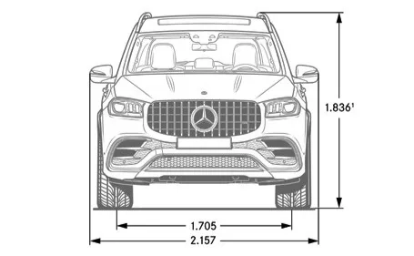 mercedes gls amg dimensioni frontale