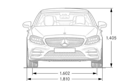 mercedes classe c cabrio c 43 amg dimensioni frontale