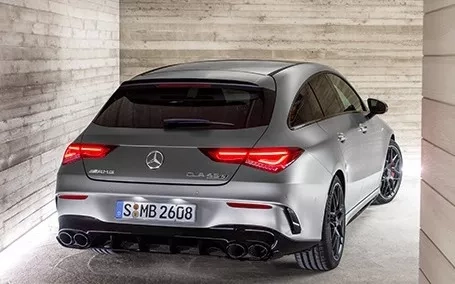 cla shooting brake amg 45 grigia posteriore