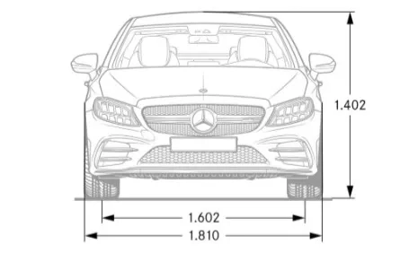 mercedes classe c coupe amg dimensioni frontale