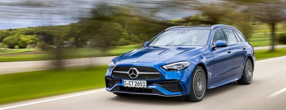 mercedes classe c station wagon blu
