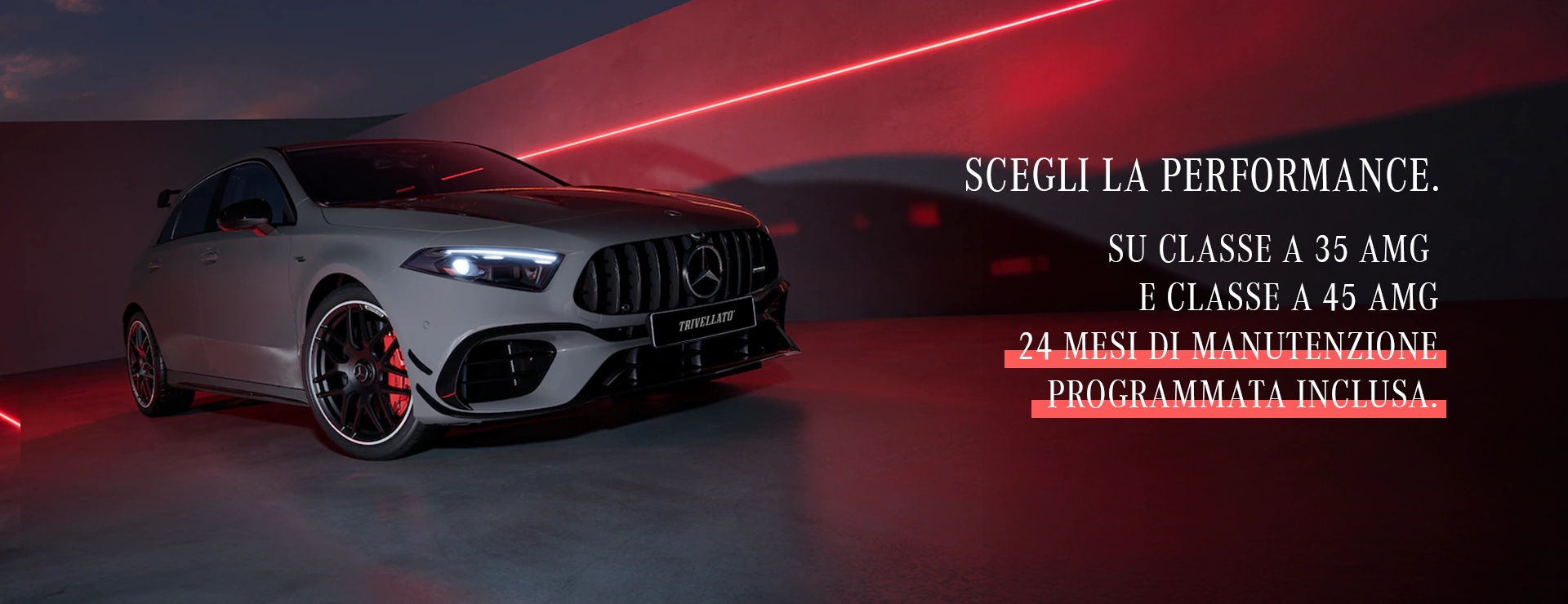 Mercedes-AMG Classe A con 24 mesi di manutenzione programmata inclusa