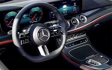 mercedes classe e coupe volante e strumentazione